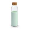 Sticla de apa sport 600 ml cu manson din silicon, Everestus, 20FEB1076, Sticla, Verde, saculet inclus