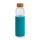 Sticla de apa sport 600 ml cu manson din silicon, Everestus, 20FEB1075, Sticla, Albastru, saculet inclus