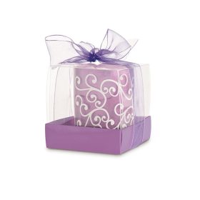 Lumanare in pahar de sticla, Everestus, LPD23, mov