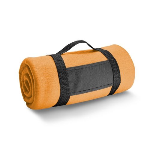 Patura de picnic din lana 150x120 cm, Everestus, BTS05, portocaliu, saculet de calatorie inclus