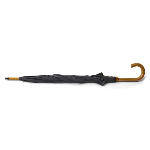 Umbrela 104 cm cu maner din lemn, Everestus, 20IAN844, Negru, Poliester 190T