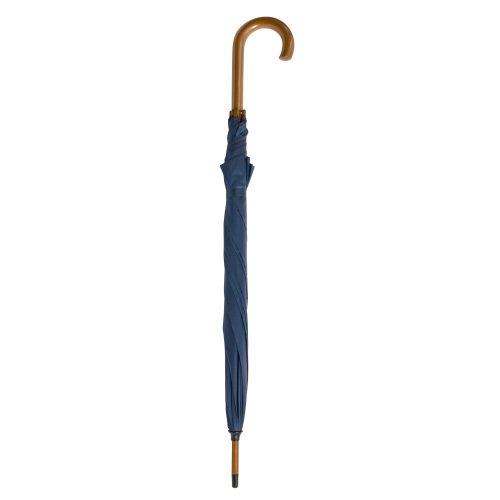 Umbrela 104 cm cu maner din lemn, Everestus, 20IAN849, Albastru, Poliester 190T