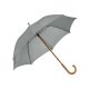 Umbrela 104 cm cu maner din lemn, Everestus, 20IAN857, Gri, Poliester 190T