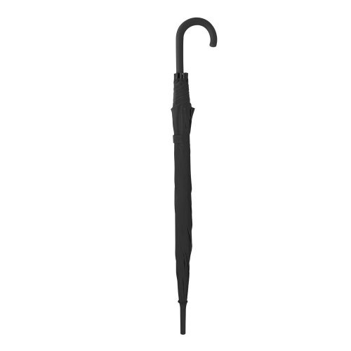 Umbrela 104 cm, maner curbat, deschidere automata, Everestus, 20IAN847, Negru, Poliester 190T