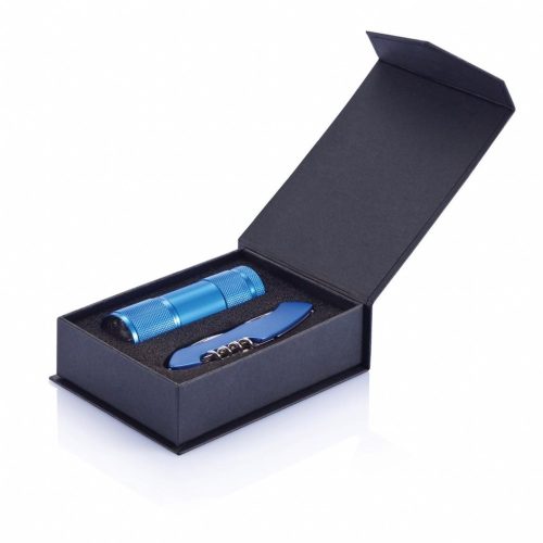 Set briceag 13 functii si lanterna, Everestus, OR, otel inoxidabil, aluminiu, albastru