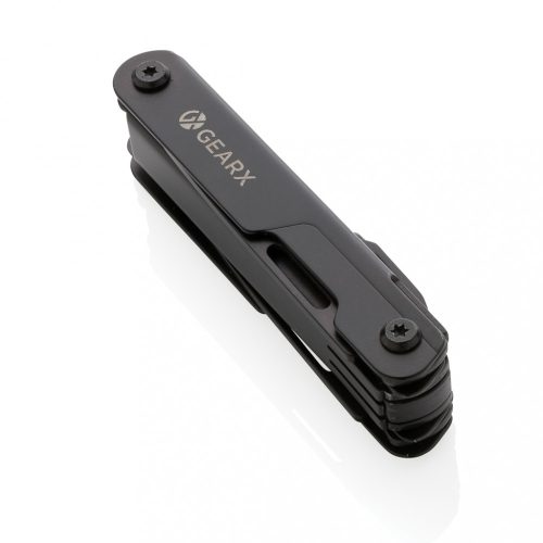 Cleste multifunctional, GearX, 22FEB1405, 8.4x1.7x2.3 cm, Otel, Negru