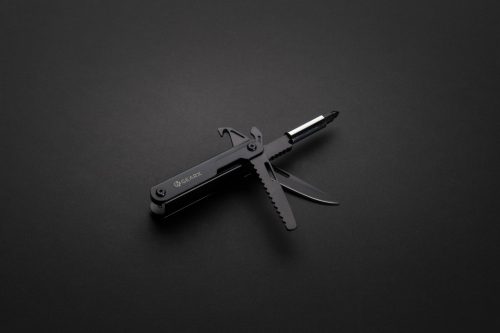 Cleste multifunctional, GearX, 22FEB1405, 8.4x1.7x2.3 cm, Otel, Negru