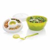Set bol pentru salate, Everestus, SD01, polipropilena, verde