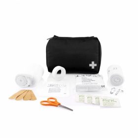   Set de prim ajutor 24 piese, poliester, metal, Everestus, TSPA05, negru