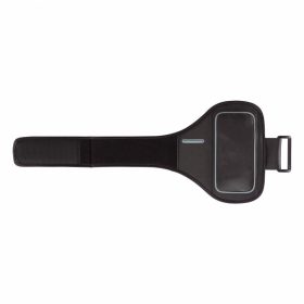   Suport de mana pentru telefon, cu buzunar de chei, Everestus, UL02, neopren, pu, negru