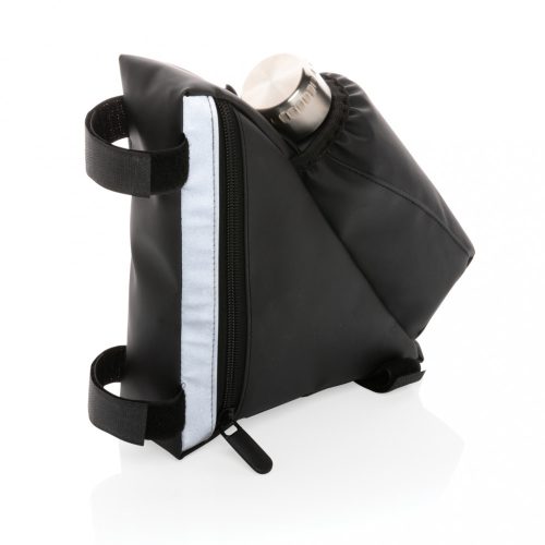 Geanta de bicicleta cu suport de sticla, Everestus, 21OCT1213, 18.5 x 6 x 21 cm, Plastic, Poliuretan, Negru