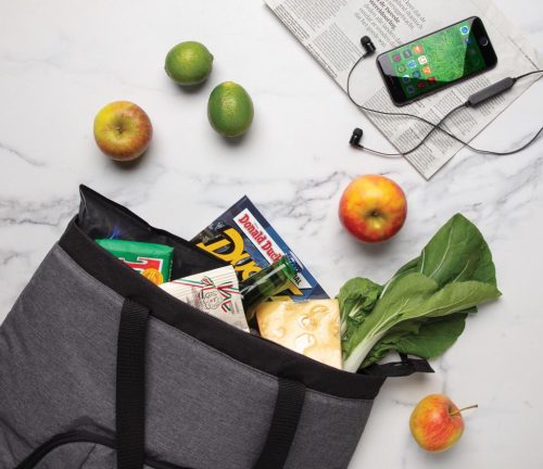 Sacosa termoizolanta pentru 4 sticle, XD, 20IAN440, Poliester, rpet, Gri