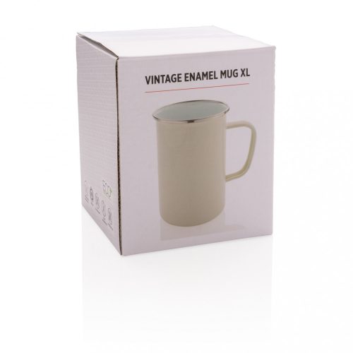 Cana de voiaj vintage 680 ml, Everestus, 9IA19240, Carbon Otel, Alb