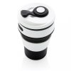 Cana de voiaj pliabila 350 ml, fara bpa, Everestus, 20IAN333, Silicon, Polipropilena, Negru