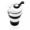 Cana de voiaj pliabila 350 ml, fara bpa, Everestus, 20IAN333, Silicon, Polipropilena, Negru
