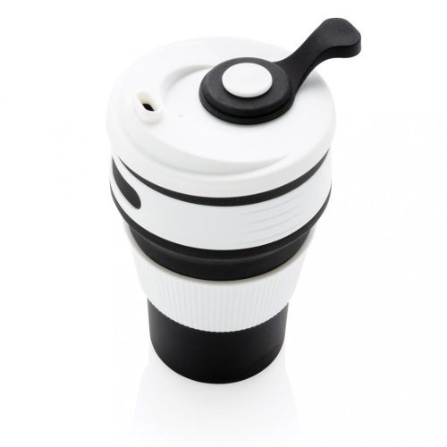 Cana de voiaj pliabila 350 ml, fara bpa, Everestus, 20IAN333, Silicon, Polipropilena, Negru
