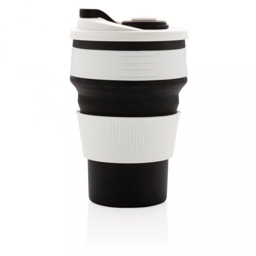 Cana de voiaj pliabila 350 ml, fara bpa, Everestus, 20IAN333, Silicon, Polipropilena, Negru
