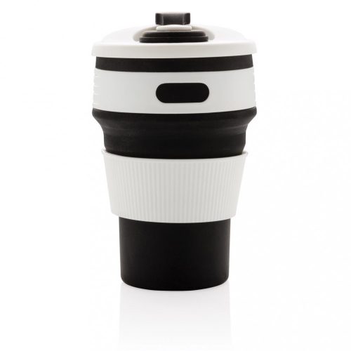 Cana de voiaj pliabila 350 ml, fara bpa, Everestus, 20IAN333, Silicon, Polipropilena, Negru