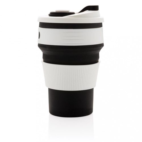 Cana de voiaj pliabila 350 ml, fara bpa, Everestus, 20IAN333, Silicon, Polipropilena, Negru