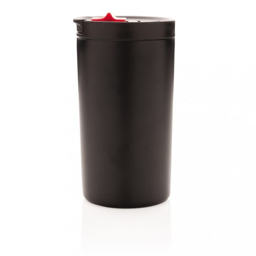 Cana termos fara scurgeri, 21MAR2670, 300 ml, 18xØ 7.5 cm, Everestus, Otel, Polipropilena, Negru