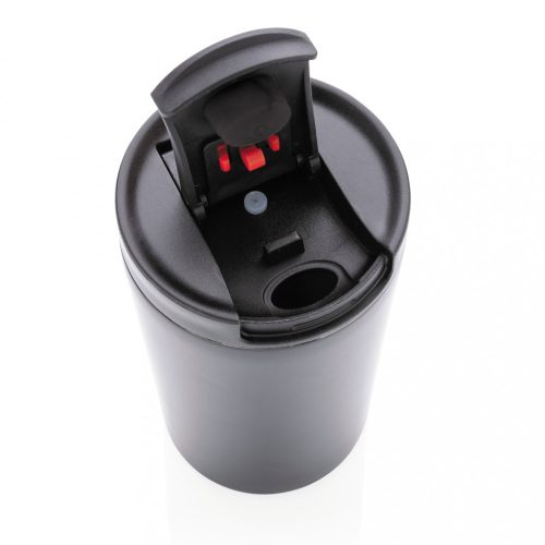 Cana termos fara scurgeri, 21MAR2670, 300 ml, 18xØ 7.5 cm, Everestus, Otel, Polipropilena, Negru