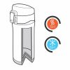 Cana termoizolanta 300 ml, Everestus, EY, otel inoxidabil, pp, argintiu