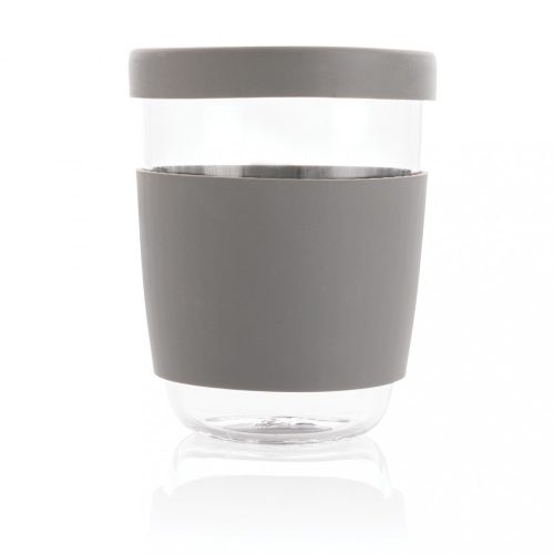 Cana de voiaj, Ukiyo, 22FEB1163, 360 ml, 8.5x5.5x11 cm, Sticla, Gri