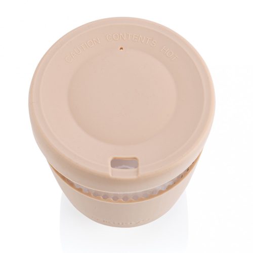 Cana de voiaj, Ukiyo, 22FEB1166, 360 ml, 8.5x5.5x11 cm, Sticla, Maro