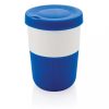 Cana de cafea 380 ml, fara melamina, Everestus, 20IAN352, Plastic, Silicon, Albastru, saculet inclus