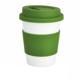   Cana de cafea 350 ml, ecologica, Everestus, EA, pla, silicon, verde