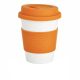 Cana de cafea 350 ml, ecologica, Everestus, EA, pla, silicon, portocaliu, saculet de calatorie inclus