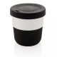 Cana de cafea 280 ml, fara melamina, Everestus, 20IAN356, Plastic, Silicon, Negru