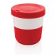 Cana de cafea 280 ml, fara melamina, Everestus, 20IAN360, Plastic, Silicon, Rosu