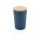 Cana de voiaj, Everestus, 42FEB231150, 300 ml, 12.6xØ8.2 cm, Polipropilena, Bambus, Albastru, saculet inclus