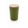 Cana de voiaj, Everestus, 42FEB231151, 300 ml, 12.6xØ8.2 cm, Polipropilena, Bambus, Verde, saculet inclus
