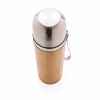 Termos 400 ml, Everestus, 9IA19344, Bambus, Otel inoxidabil, Maro