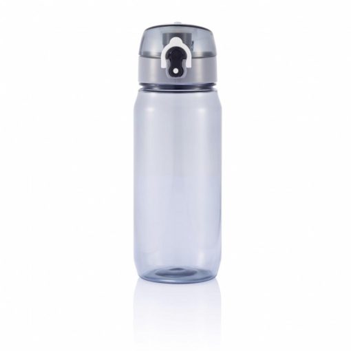 Sticla de apa 600 ml, cu buton de deschidere, Everestus, TN02, tritan, negru, saculet de calatorie inclus