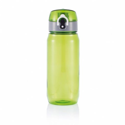 Sticla de apa 600 ml, cu buton de deschidere, Everestus, TN04, tritan, verde, saculet de calatorie inclus