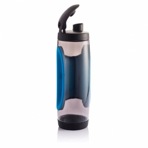 Sticla sport 550 ml, XD by AleXer, BP, tritan, pp, albastru, breloc inclus din piele ecologica si metal