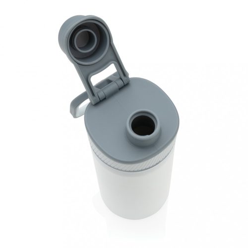 Termos cu finisaj mat, 550 ml, 20xø7.6 cm, Everestus, 20SEP0526, Otel, Silicon, Alb