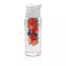   Sticla cu infuzor 700 ml si sistem de blocare, Everestus, 20IAN073, Tritan, ABS, Alb