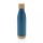 Sticla de apa sport, Everestus, 18SEP3091, 700 ml, 7x7x27x Ø7 cm, Otel, Bambus, Albastru, saculet inclus