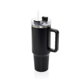   Sticla de apa sport, 1200 ml, 2502E15377, Everestus, 27.7 x ⌀7 cm, Otel, Negru