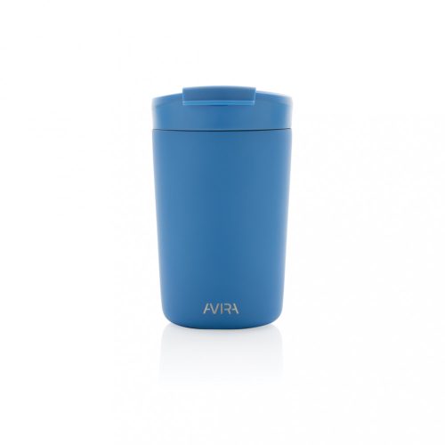 Cana de voiaj, Avira, 42FEB231144, 300 ml, 13.8xØ8.8 cm, Otel, Polipropilena, Albastru