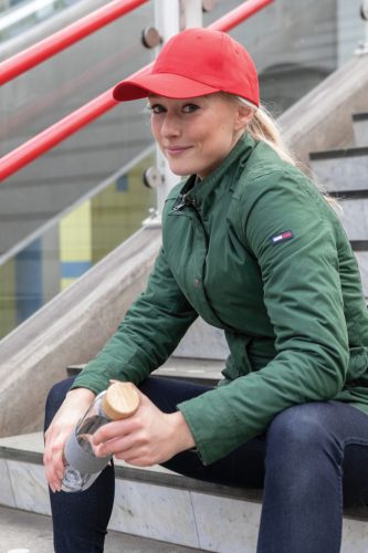 Sapca 6 panele, 21MAR2046, unisex, Ø 18.5 cm, marime universala adulti, Everestus, Bumbac, Rosu