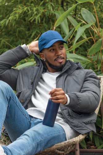 Sapca 6 panele, 21MAR2045, unisex, Ø 18.5 cm, marime universala adulti, Everestus, Bumbac, Albastru