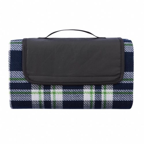 Patura de picnic tartan 130x145 cm, Everestus, BM01, acril, pvc, albastru navy