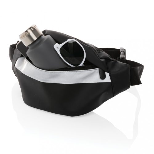 Borseta sport reflectorizanta, Everestus, 21OCT1242, 30 x 6.5 x 12 cm, Plastic, Poliuretan, Negru