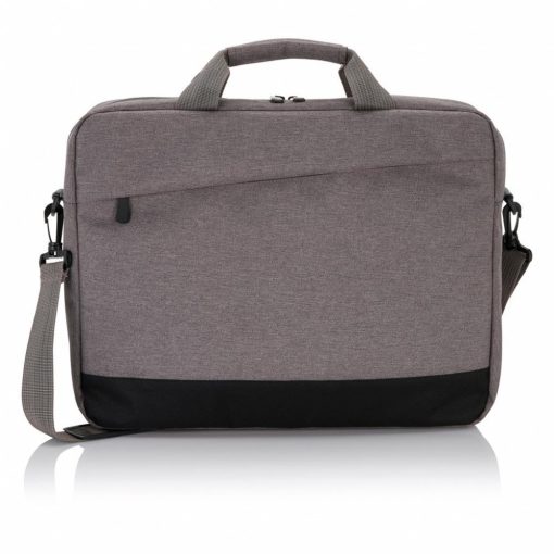 Geanta laptop 15 inch, Everestus, TD, poliester, gri, saculet de calatorie si eticheta bagaj incluse