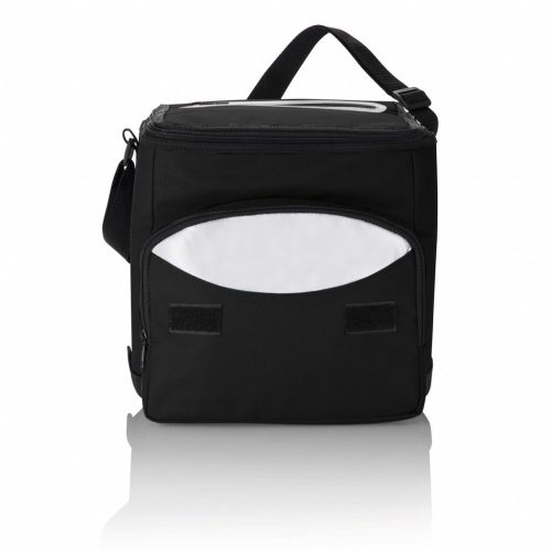 Geanta termoizolanta pliabila pentru mancare si bautura, Everestus, FE, poliester 600D, pe, negru